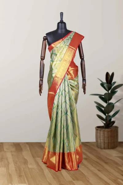 Green Tissue Kancheepuram Saree