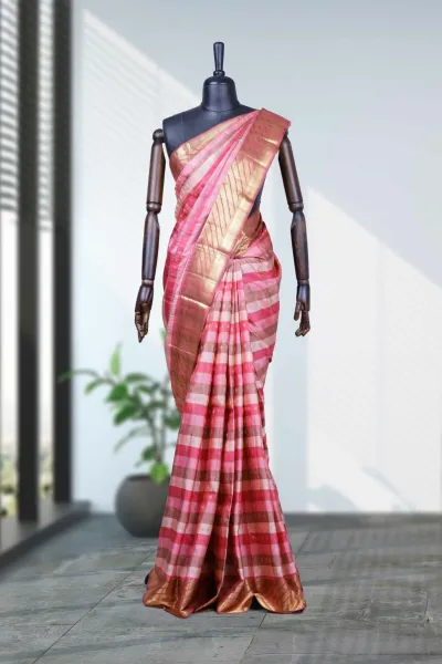 Multi Color Silk Kancheepuram Saree